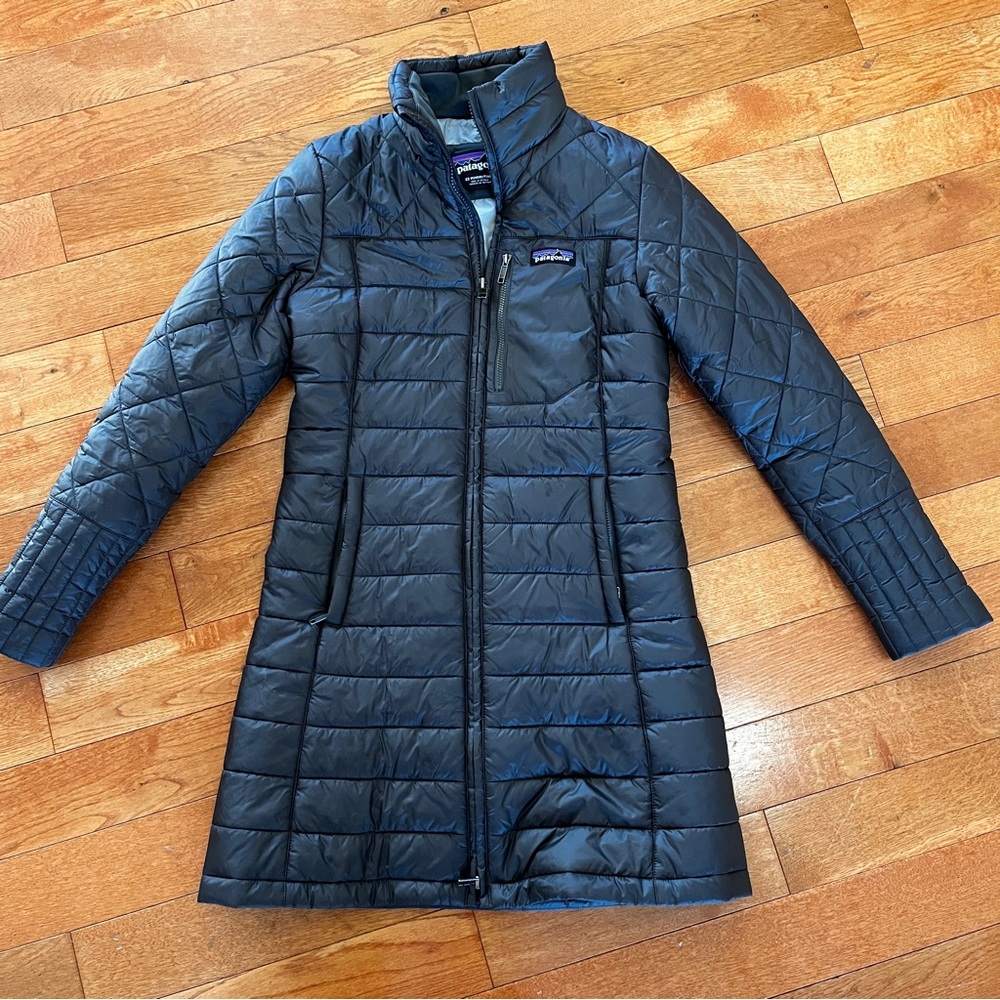 Patagonia radalie xs jacket coat parka dark grey